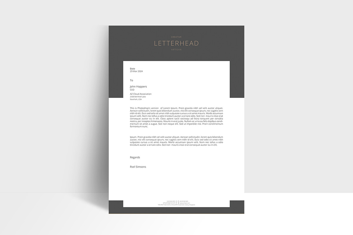 Brief-Estimation-Invoice-Letterhead, a Stationery Template by artisanHR (Photo 9 of 9)