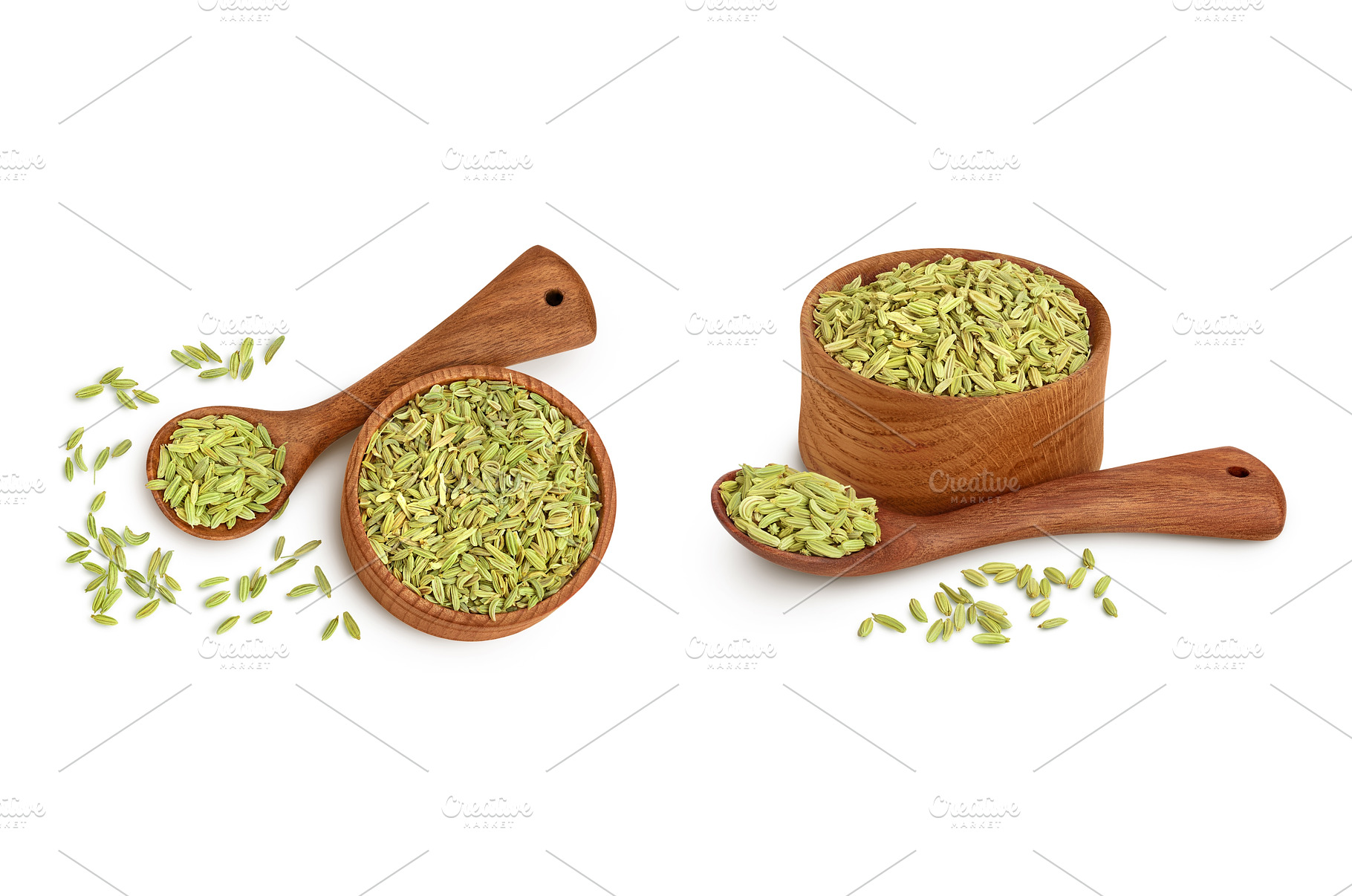 Dried fennel seeds in wooden bowl, a Food & Drink Photo by NataPhoto