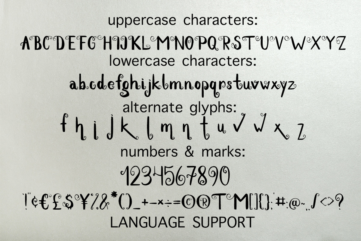 Magic handwritten font preview 2