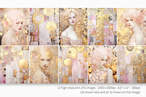 Rose Gold Blonde Paintings