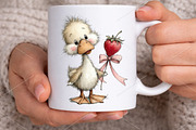Whimsical Goose Strawberry Clipart, a Seasonal Illustration by Canvas Craft (Thumbnail 6 of 7)
