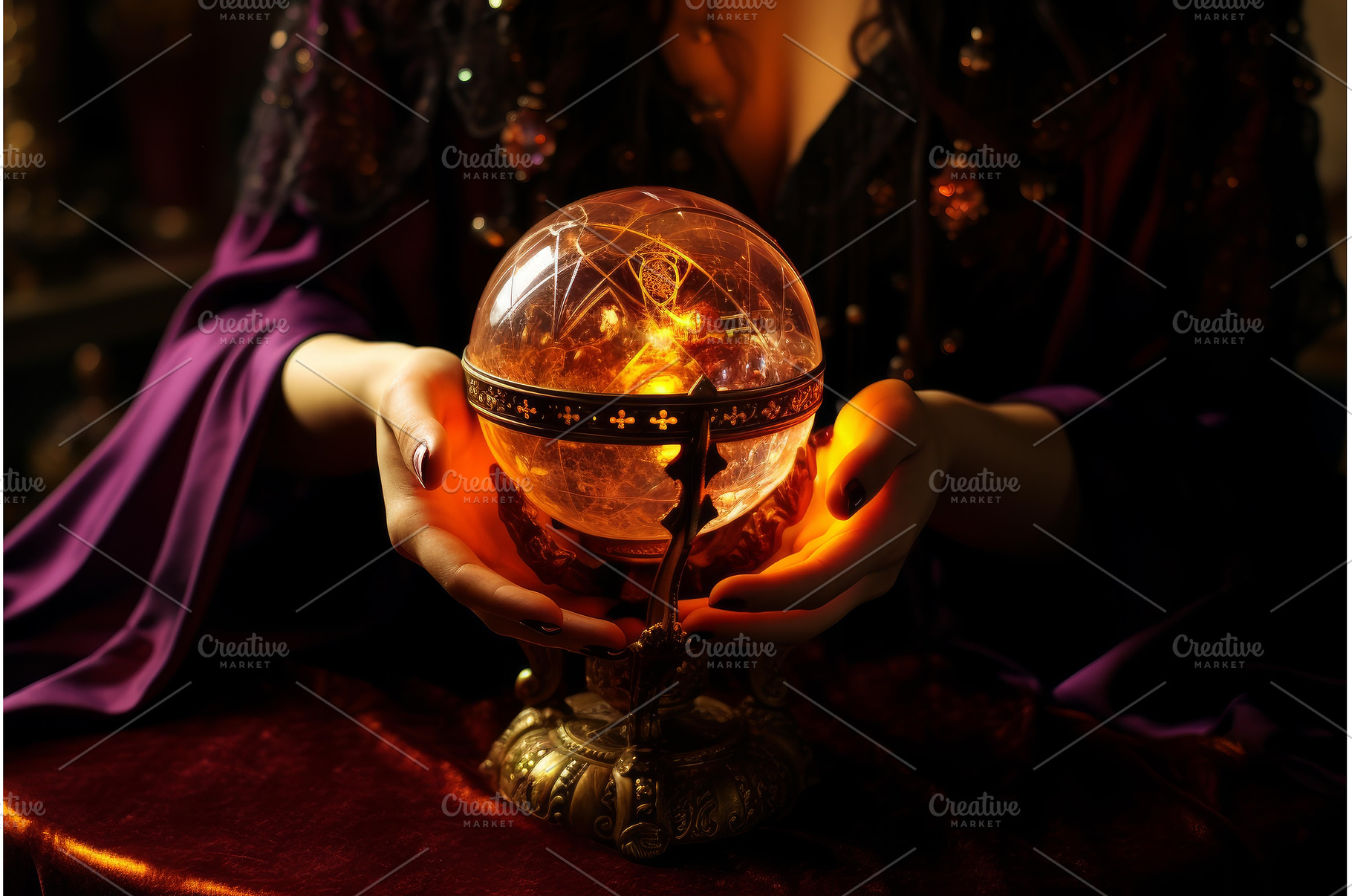 Mystical Soothsayer crystal ball, a Person Photo by Ylivdesign