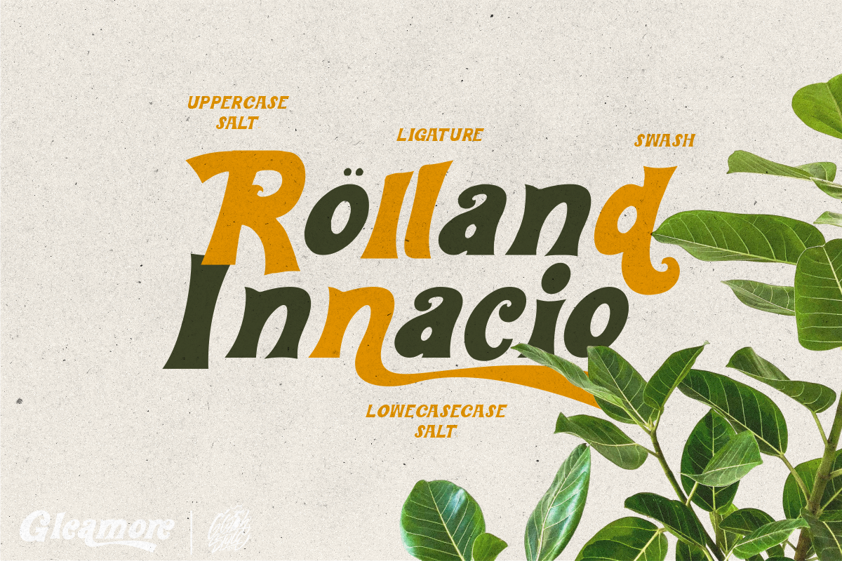 Gleamore Display Font, a Sans Serif Font by Glyphstyle (Photo 2 of 11)