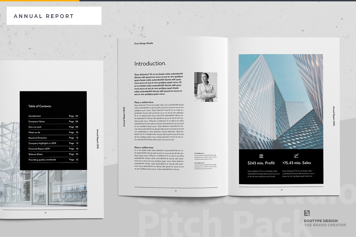 Egotype Annual Report, a Brochure Template by Egotype (Photo 9 of 15)