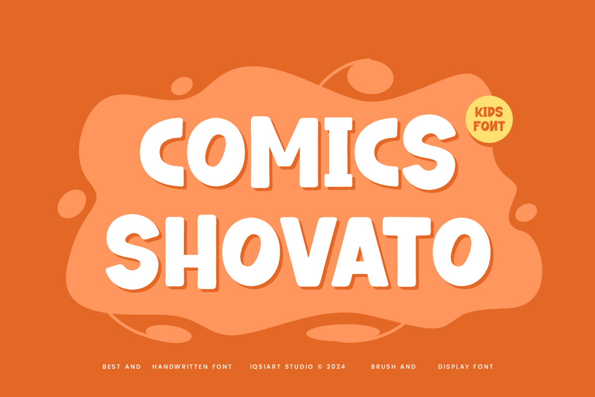 Comics Shovato - Round Font, a Sans Serif Font by Iqsiart Studio (Photo 1 of 6)