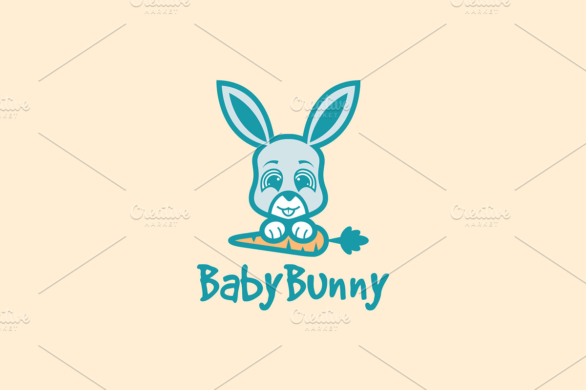 Baby Bunny Mascot Logo, a Branding & Logo Template by ashenterprise (Photo 1 of 2)