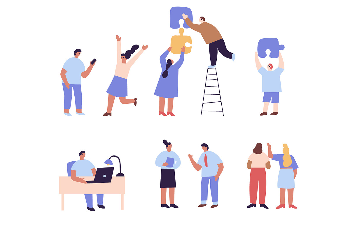 Cute Tiny People vector bundle, a Person Illustration by Vector_Art (Photo 10 of 14)