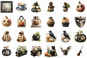 Beige & Black Halloween Clipart, an Illustration by DreamPrint404 (Thumbnail 3 of 5)