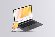 Phone And Laptop Mockup, a Device Mockup by Riel Concept (Thumbnail 6 of 8)