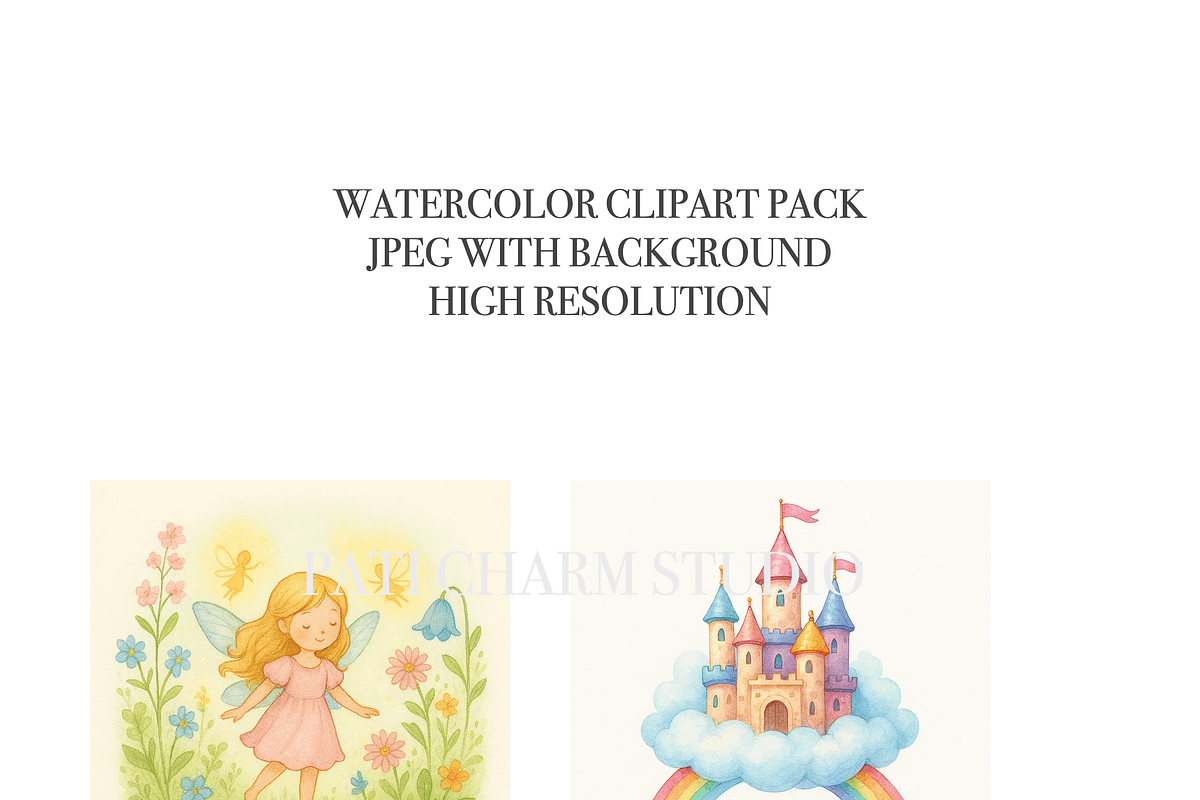 Fantasy Landscape Clipart Set, a Decorative Illustration by Pati Charm Studio (Photo 4 of 8)