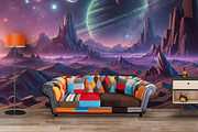 watercolor space planet background, a Background Graphic by AAN Seamless Shop (Thumbnail 1 of 4)