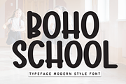 Boho School | Script Font, a Script Font by Scratchones (Thumbnail 1 of 8)