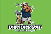 Fore-Ever Golf Bear Logo Design, an Animal Illustration by Izdihaar_Studio (Thumbnail 3 of 3)