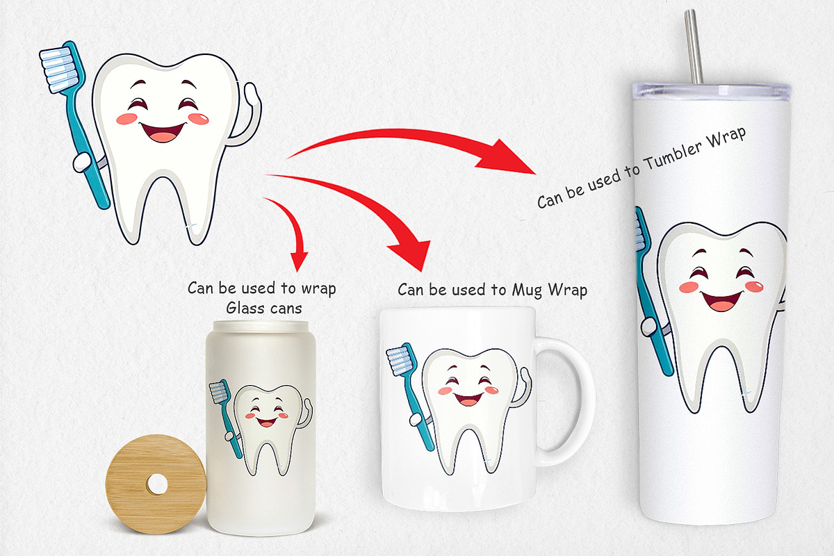 Dentist Tooth Clipart, a Graphic by Artnoy (Photo 4 of 5)
