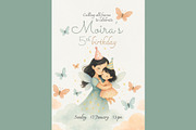 Invitation for fairy birthday, an Invitation Template by DijanaDesignShop (Thumbnail 1 of 4)