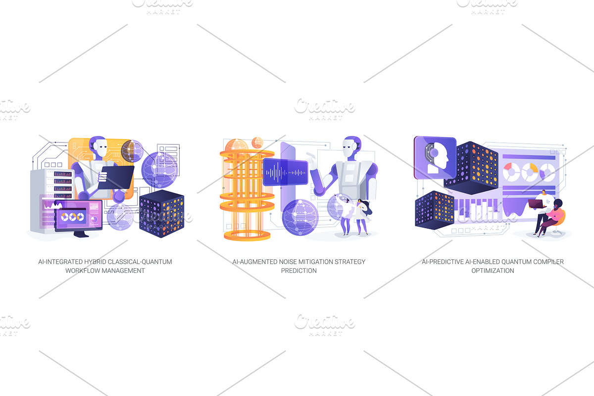 AI Optimization for Quantum Systems, a Technology Illustration by Visual Generation