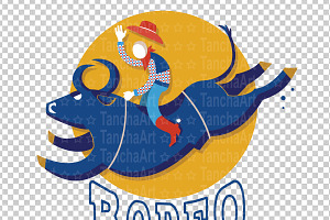 Cowboy Rodeo Rider Western Clipart