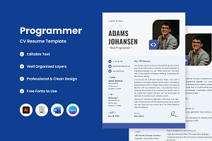 CV Resume Programmer V2, a Resume Template by twinstd