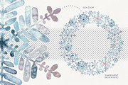 Winter Snowflakes Watercolor, a Seasonal Illustration by YarovaArt (Thumbnail 6 of 17)