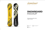 Snowboard Mockup Template, a Product Mockup by iconisusmockup (Thumbnail 1 of 3)