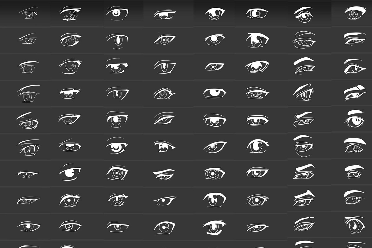 220+ Procreate Anime Eye Stamps, a Brush Add-On by DrawingStoryShop (Photo 6 of 7)