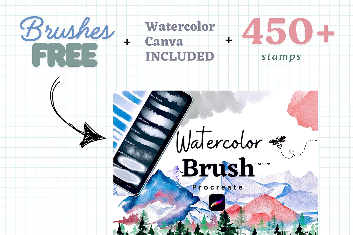 450+ NATURE PROCREATE STAMPS, a Brush Add-On by BeeRubby (Photo 3 of 10)