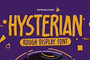 Hysterian - Rough Display Font, a Font by Gassstype (Thumbnail 1 of 8)