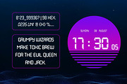 Upper Clock Digital 4 All-cap Font, a Handwritten Font by Casloop Studio (Thumbnail 6 of 8)