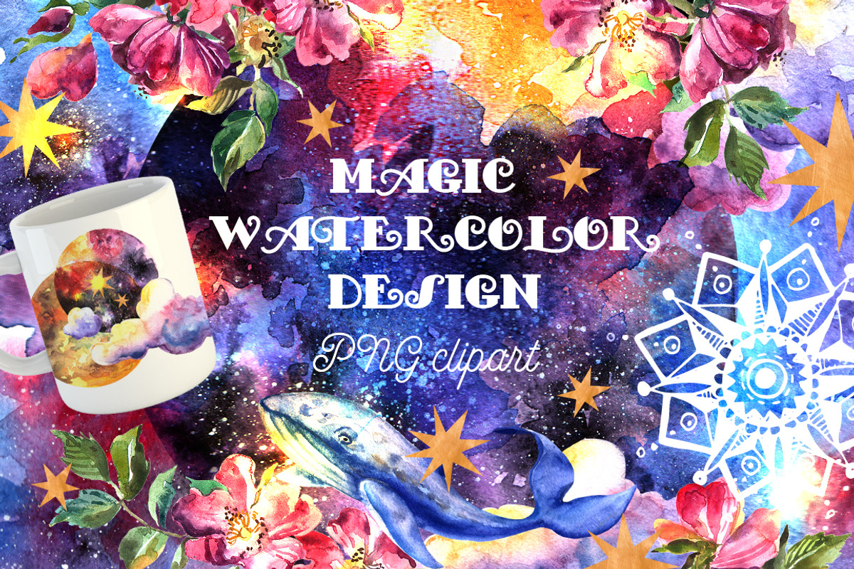 Magic watercolor design, an Illustration by Steshnikova (Photo 1 of 6)