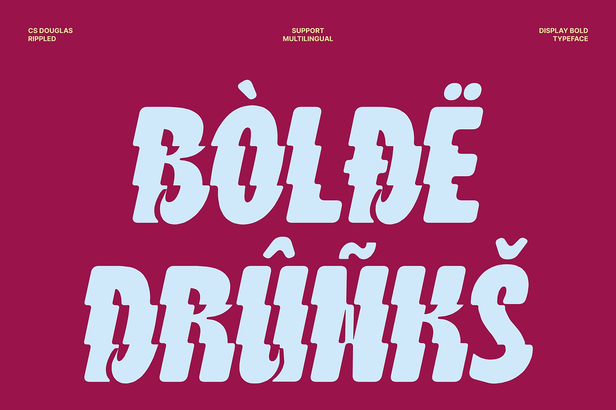 CS Douglas Rippled, a Sans Serif Font by Craft Supply Co. (Photo 7 of 8)