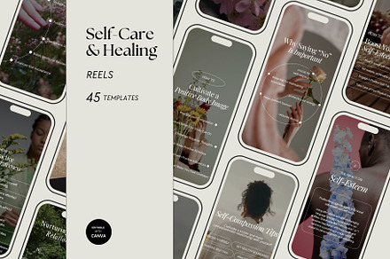 Holistic Selfcare Instagram Template, a Social Media Template by Terraa Studio Design