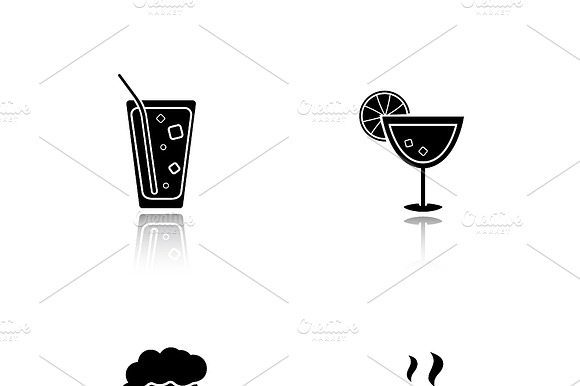 Drinks Icons. Vector