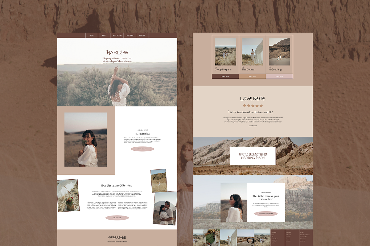 Harlow | Showit Website Template, a Landing Page Template by Helly Jo Creative (Photo 3 of 7)