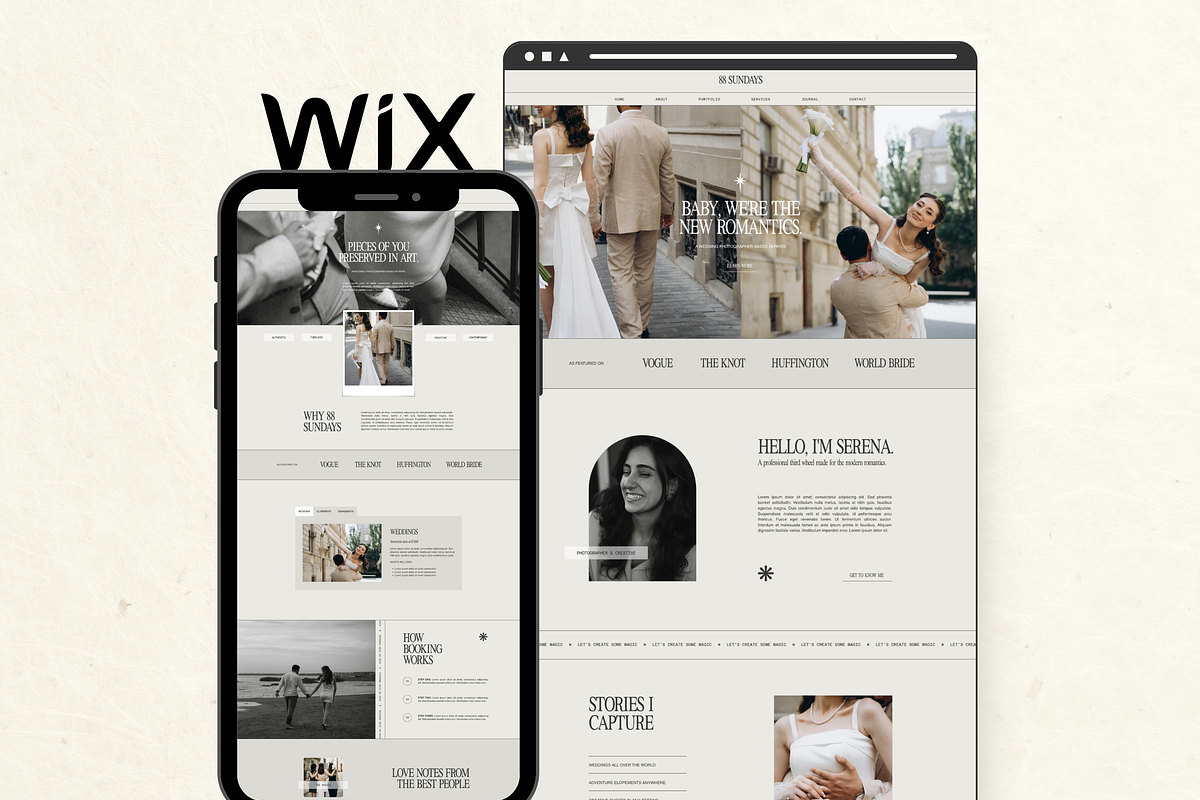 Wix Website Template Photography, a Wix Template by Branding Babe Co. (Photo 1 of 10)