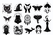 Mystic Moon Simple Logo Graphics, an Illustration by NadiaTheronArt (Thumbnail 3 of 4)