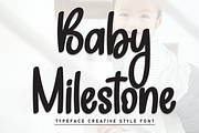 Baby Milestone | Script Font, a Script Font by Scratchones (Thumbnail 1 of 8)