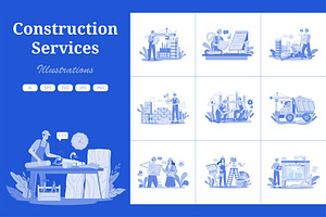 M607_Construction Services, a Work Illustration by hoangpts