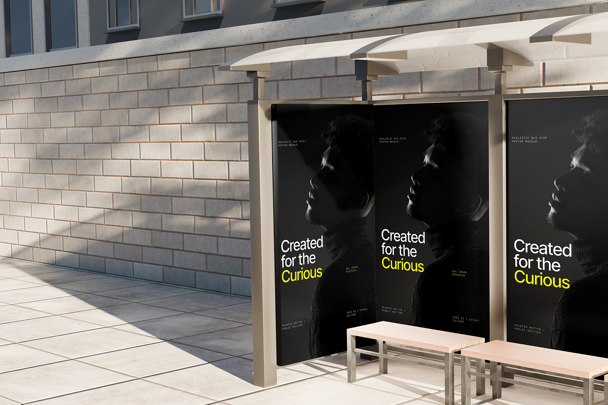 Bus Stop Billboard 2 Mockup, an Advertising Mockup by SLAB! Design (Photo 3 of 7)