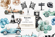 Racecar clipart, Vintage Racing, a Transportation Illustration by Invite to Clipart (Thumbnail 1 of 4)