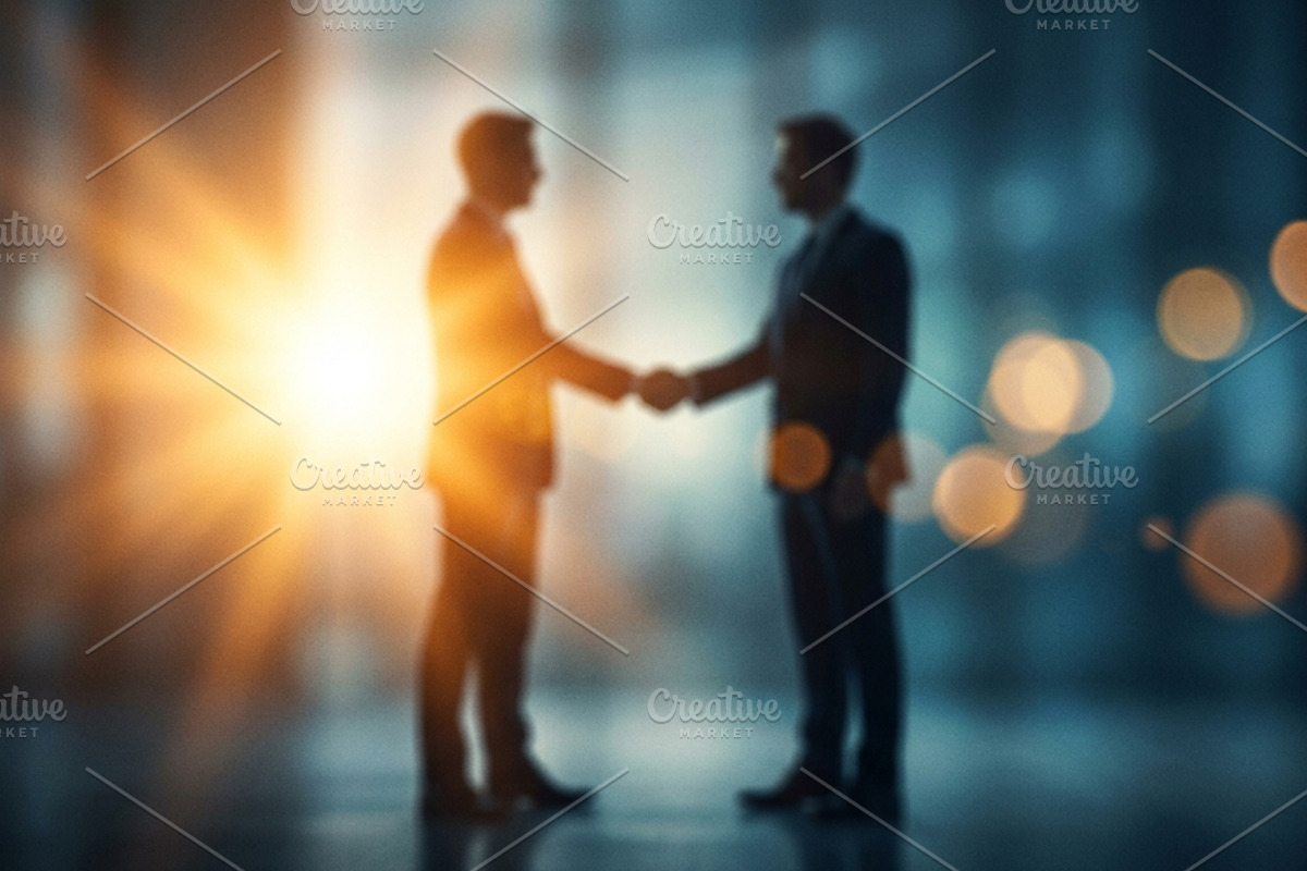 Business man shaking hands, a Business Photo by nandinigraphics (Photo 2 of 2)