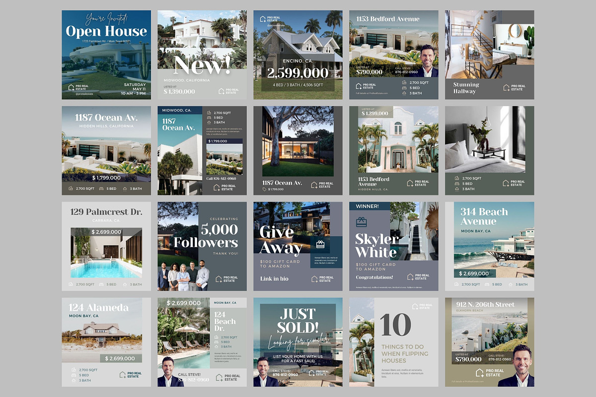 Real Estate Instagram Canva Template, a Social Media Template by Type Here Studio (Photo 8 of 10)