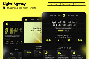 Digital Agency Figma Landing Page, a Landing Page Template by Supanium Studio