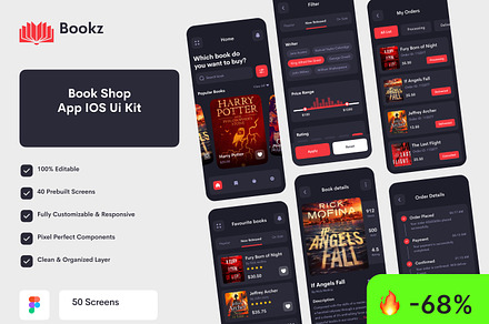 Bookz-Book Shop App UI Kit