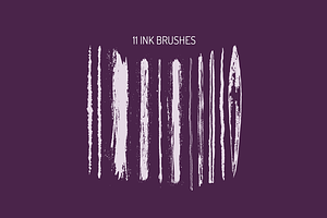 11 Ink Brushes For Illustrator