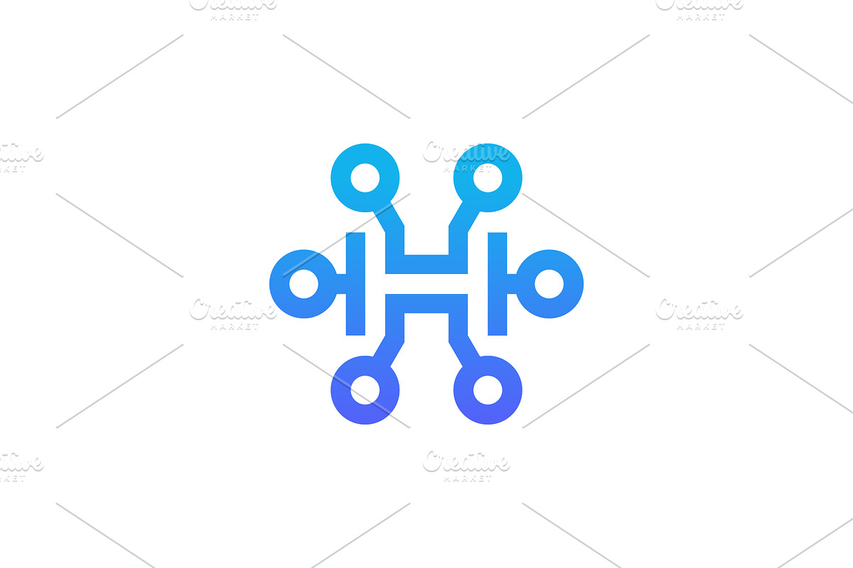 letter H network link digital logo, a Branding & Logo Template by Rasagama Studio