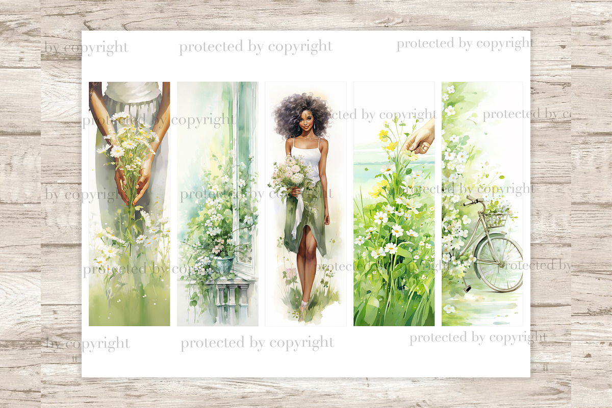 Flowers Bookmarks | Meadow Printable, a Seasonal Illustration by GlamArtZhanna (Photo 2 of 6)