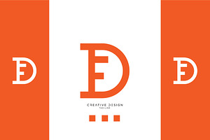 DF or FD logo template