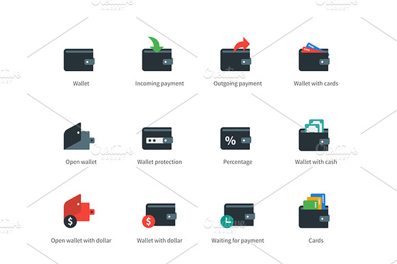 Wallet And Transaction Color Icons