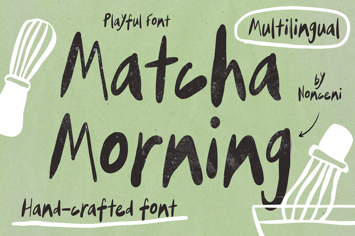 Matcha Morning – Playful Marker Font, a Handwritten Font by Nonceni (Photo 1 of 12)