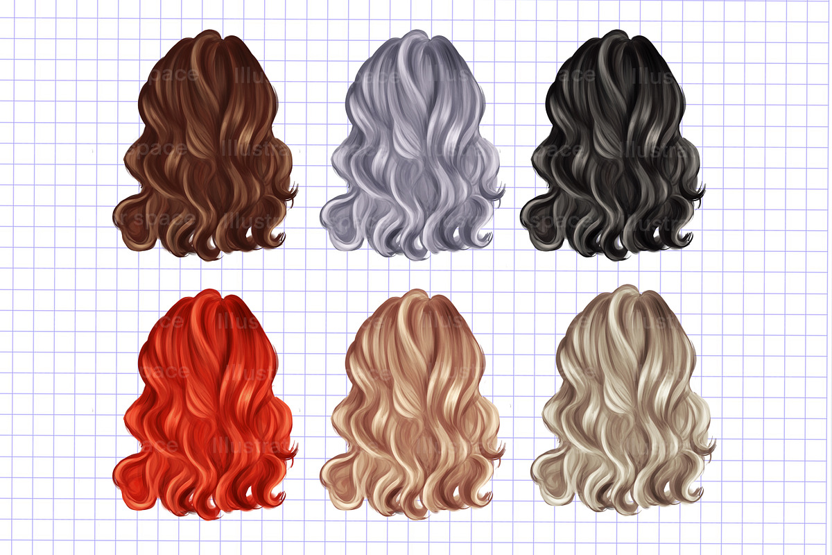 Hairstyles clipart PNG transparent, an Illustration by Illustrator Space (Photo 2 of 10)